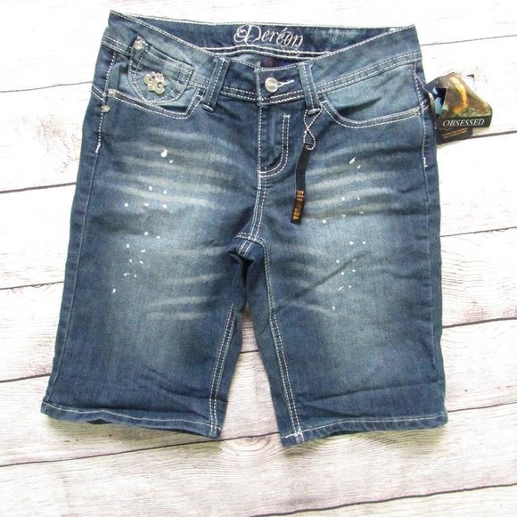 NWT Dereon Beyonce Decorated Bermudas 5/6 - Picture 1 of 5